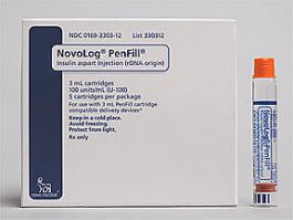 NovoLOG 100 UNT-ML in 3 ML Cartridge