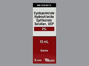 cyclopentolate HCl 2 % Ophthalmic Solution 15 ml