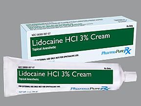 lidocaine HCl 3 % Topical Cream