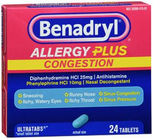BENADRYL ALLERGY PLUS CONGESTION Oral Pill